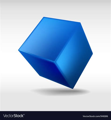 blue cube royalty  vector image vectorstock