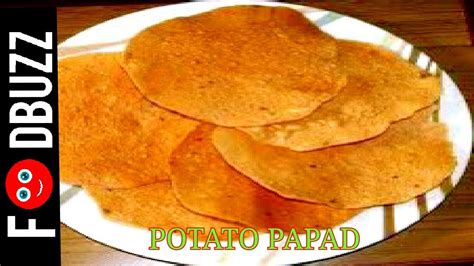 aloo papad    potato papad potato papad recipe  englishfood buzz youtube