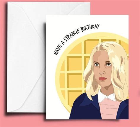stranger  birthday card printable etsy birthday card