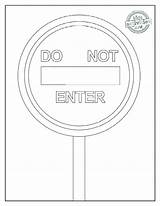 Coloring Sign Do Enter Kids Pages Traffic Stop Road Signs Activities Whatever Makes Good Street sketch template