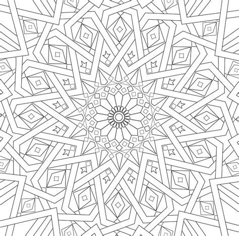 traditional islamic mosaic coloring pages coloring cool