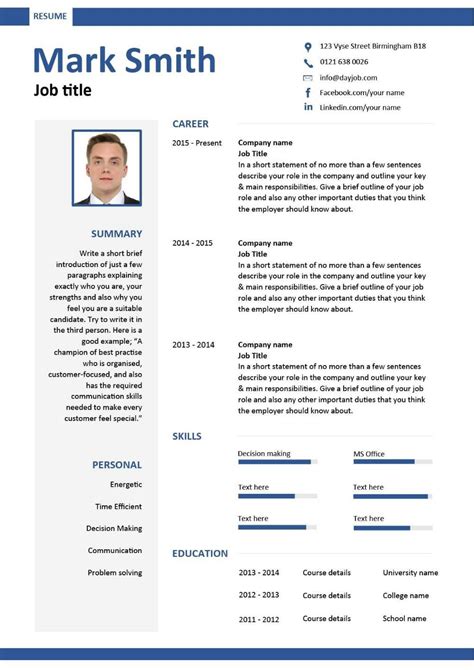 modern resume template       noticed resume