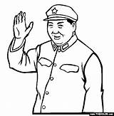 Mao Zedong Coloring Clipart Drawing Pages Frank Anne Colouring Revolution Chairman Cultural Communist Famous Historical China Book People Color Gables sketch template