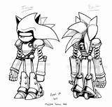 Sonic Mecha Coloring Metal Robot Sketch Mechanical Deviantart Template sketch template