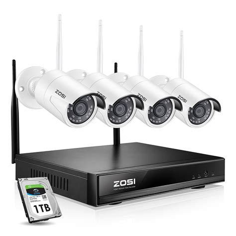 zosi  wireless security camera system ch p tb nvr  pcs
