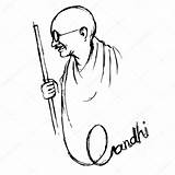 Gandhi Jayanti Vector Background India Outline Drawing Vectors Stock Illustration Illustrations Royalty Mahatma Poster Indian Getdrawings Wheel Spinning Depositphotos sketch template