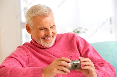 man watching  stock image  science photo library