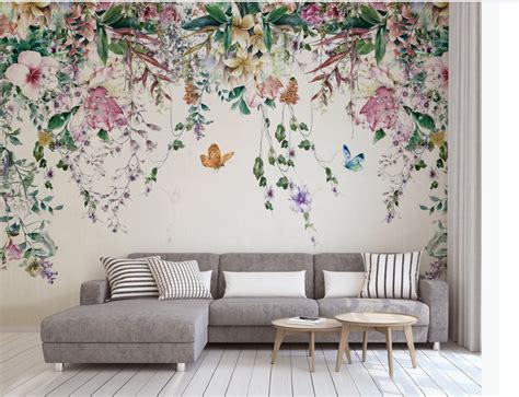 papier peint panoramique spring floral muralconcept