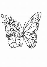 Schmetterling Dainty Bordar Doodle sketch template