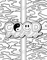 Vibes Good Coloring Sheet Camo Stripe Pack sketch template