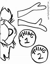 Seuss Puppets Getdrawings Socks sketch template