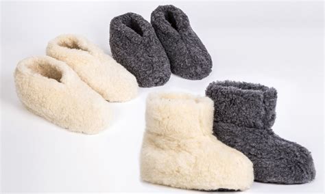 merino wollen pantoffels groupon goods