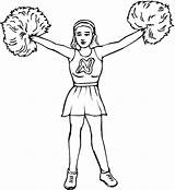 Coloring Pages Cheerleading Drawing Cheerleaders Cheerleader Printable Cheer Disney Sports Getdrawings sketch template