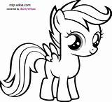 Pony Coloring Pages Little Scootaloo Clipartmag sketch template