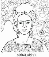 Frida Kahlo Coloring Pages Getcolorings Getdrawings Color Print sketch template
