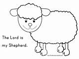 23 Psalm Coloring Pages Psalms Bible Shepherd Year 23rd Activities Crafts Template Sunday Toddler Kids Preschool Color School Jesus Sheep sketch template