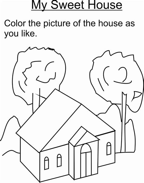 sweet home coloring printable page  kids