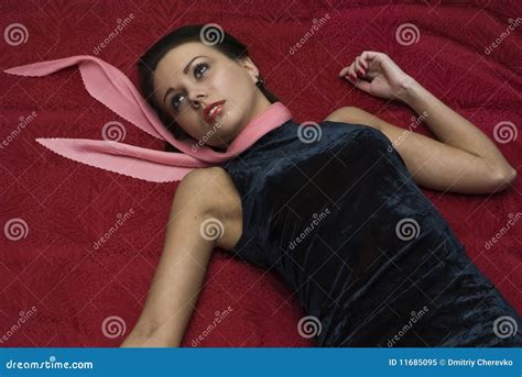 dead strangled woman lying   floor stock image image