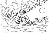 Surfing Coloring Pages Print Printable Books Last sketch template