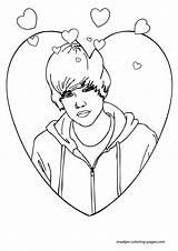 Justin Bieber Coloring Pages Drawing Hearts Print Valentines Printable Getdrawings Cartoon Browser Window Categories sketch template