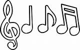Music Notes Coloring Drawing sketch template