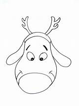Coloring Christmas Santa Reindeer Claus Pages Kids Color Noel Renne Pere Du Simple Print Easy sketch template