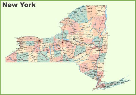 road map   york  cities ontheworldmapcom