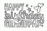 Birthday Grandpa Coloring Pages Happy Printable Card Cards Kids Opa Grandma Printables Dad Sheets Fathers Gifts Choose Board Wuppsy sketch template