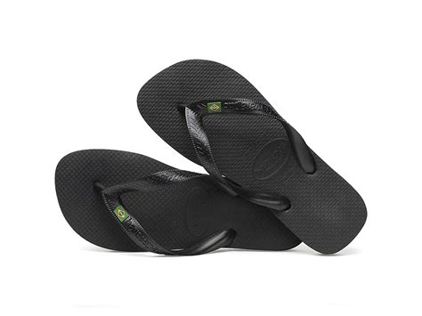 havaianas havaianas mens brazil flip flop sandals black size