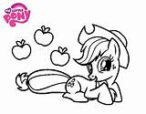 Applejack Coloring Pony Little Pages Apples Her Colorear Para Coloringcrew Getdrawings Color Getcolorings sketch template