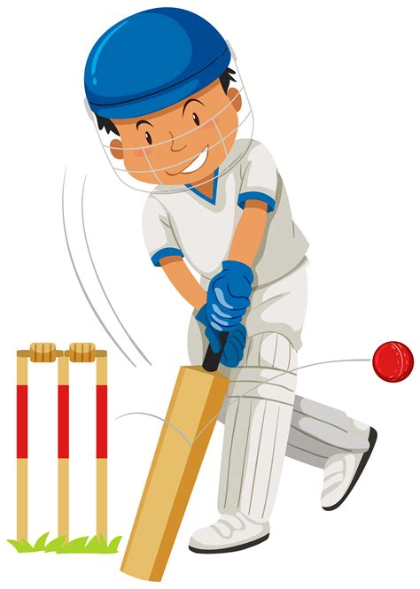 cricket player hitting ball  bat  vector art  vecteezy