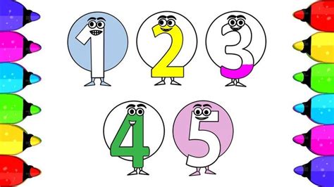 learn numbers  kids number coloring pages   learn number