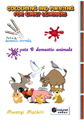 colouring book pets  domestic animals teaching resources