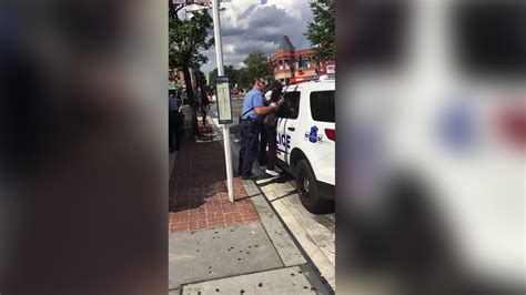 D C Police Officer Lifts Woman Off Feet And Pins Her Against Police