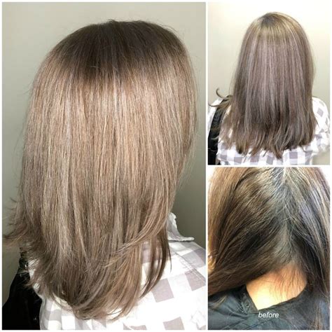 beautiful gray blend natural gray hair  hair salon hair beauty