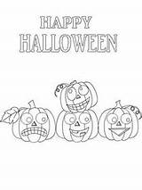Halloween Coloring Cards Printable Card Happy sketch template