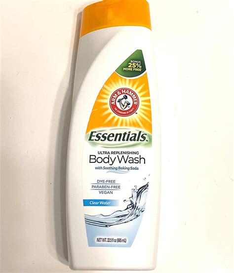pack arm hammer essentials body wash clear water  ounce