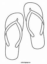 Flip Flop Coloring Flops Pages Printable Clipart Summer Outline Board Coloringpage Eu Tongs Surfboard Crafts Drawing Clip Surf Beach Colouring sketch template
