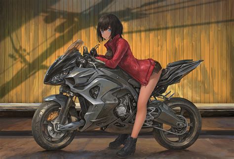 photo anime girl motorcycle an anime free pictures on fonwall