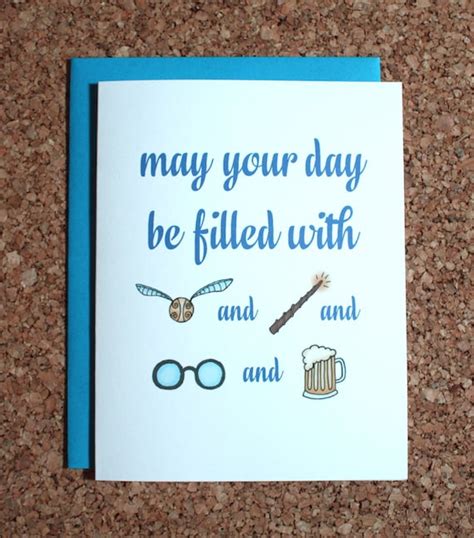 harry potter card filled  harry potter birthday card