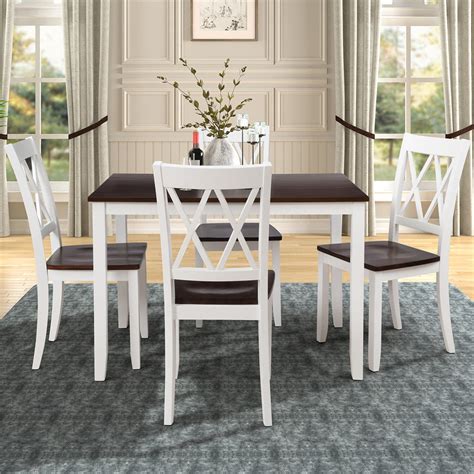 piece dining table set modern kitchen table sets  dining chairs