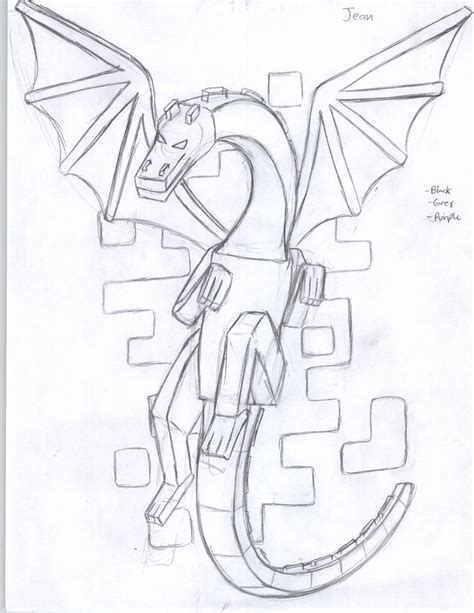 colour minecraft ender dragon minecraft ender dragon coloring page