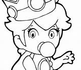 Peach Coloring Princess Pages Baby Mario Super Printable Getcolorings Color Daisy Print sketch template