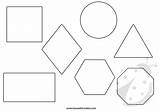 Geometriche Ritagliare Sagome Rombo Cerchio Quadrato Cerchi Triangolo Rettangolo Esagono sketch template