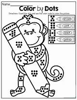 Dots Counting Preschool Monkey Printables 99worksheets Mathes Moffattgirls Monkeys 101coloring sketch template