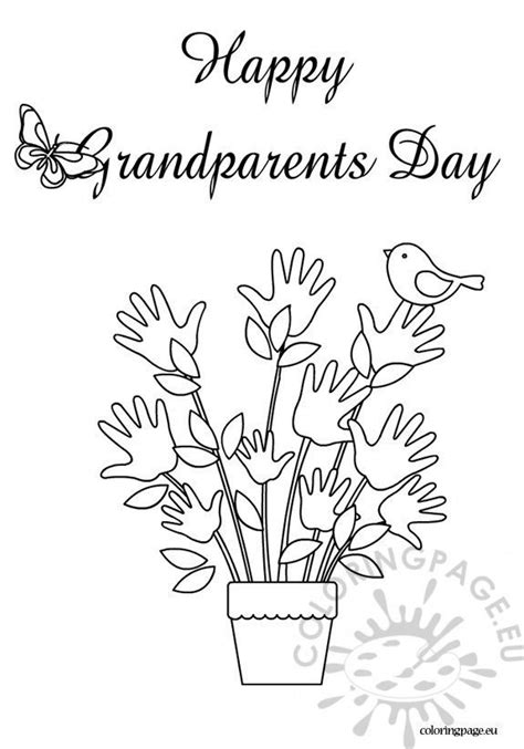happy grandparents day coloring sheet coloring page