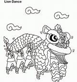 Coloring Chinese Year Pages Lion Clipart Animals Clip Dance sketch template