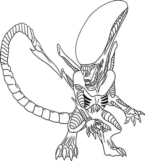 scary alien coloring pages  getdrawings