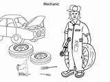 Mechanic Coloring Pages Colouring Occupation Clipart Kids Activities Car Cliparts Print Colorings Getdrawings Library Popular sketch template