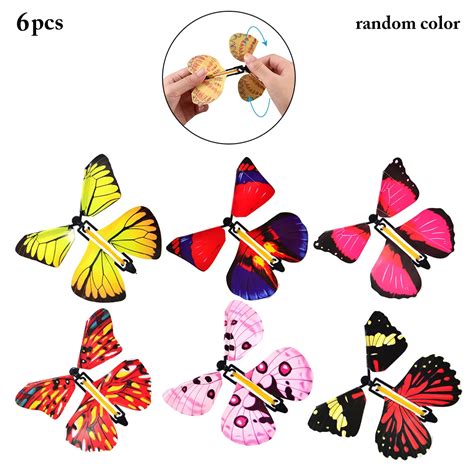 pcs magic flying butterfly creative wind  magic toy butterfly toy